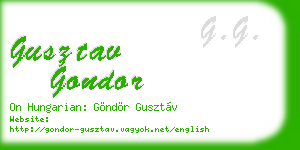 gusztav gondor business card